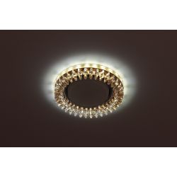 DK LD20 TEA/WH Светильник ЭРА декор cо светодиодной подсветкой Gx53, прозрачный