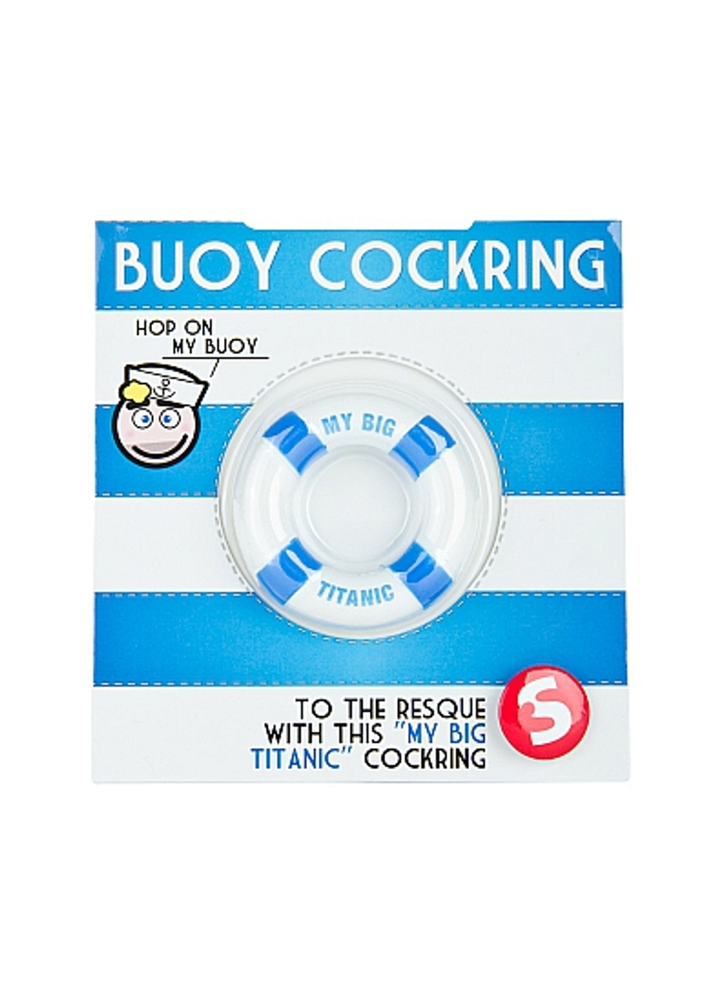 Эрекционное кольцо на пенис Buoy My Big Titanic (Цвет: белый)