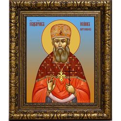 Иоанн Парусников, священномученик, пресвитер. Икона на холсте.