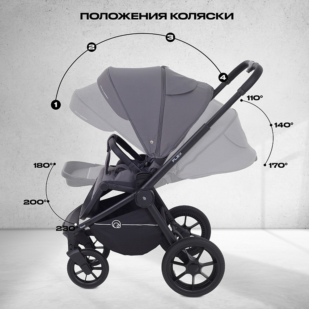Детская коляска Rant Flex 3 в 1 RA077 Graphite
