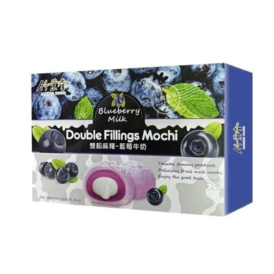Моти со вкусом голубики с молочным пудингом 6 шт. 180 г Bamboo House Double Fillings Mochi