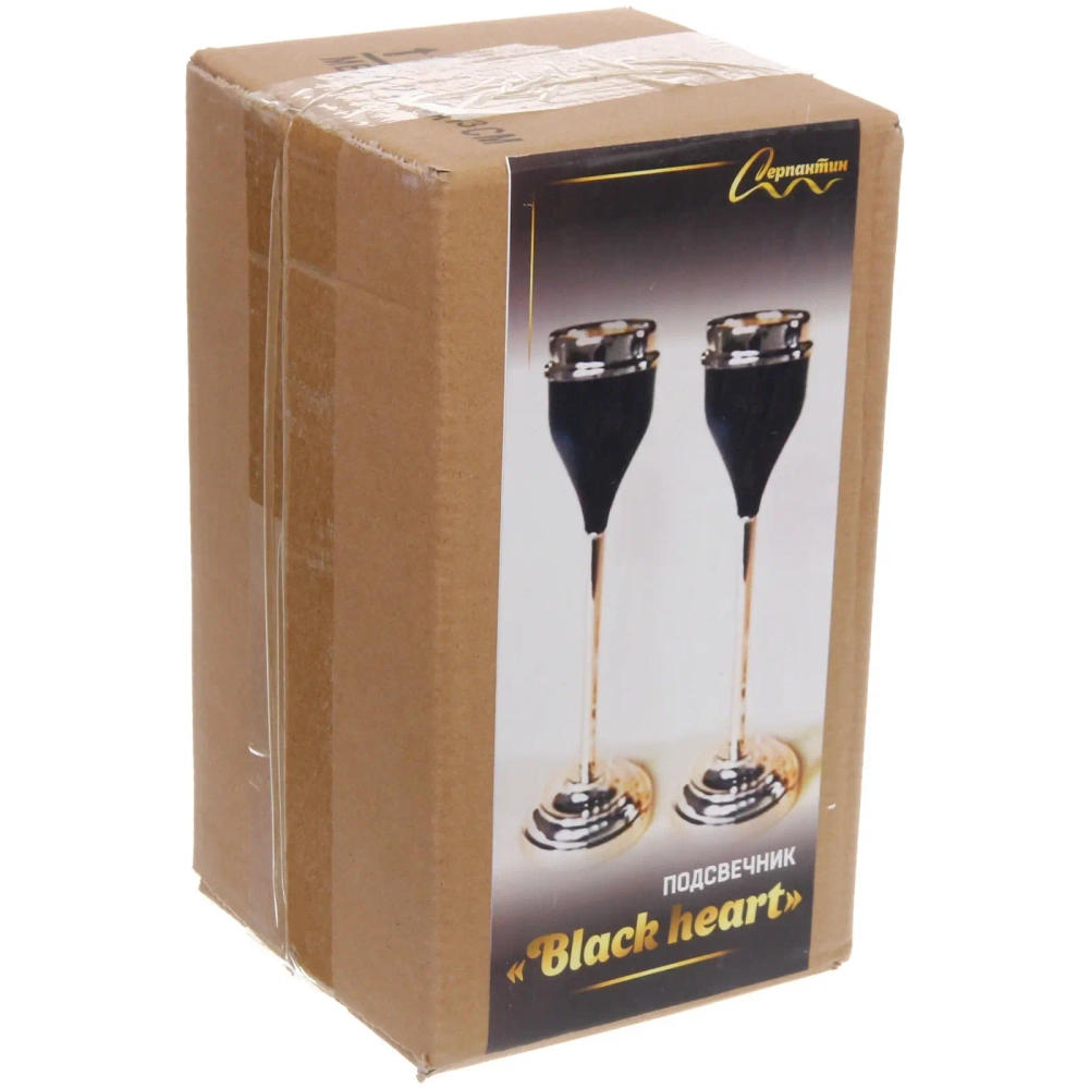Подсвечник «BLACK HEART» 23*11,5*11,5 см, Черный