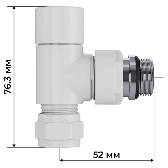Набор термостатический осевой Royal Thermo Design Pro 15мм М30х1,5 (Белый) купить в Москве и Московской области по низкой цене с доставкой по России — (5) Набор термостатический осевой Royal Thermo Design Pro 15мм М30х1,5 (Белый) — (5)