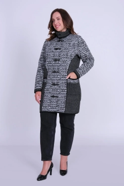 Кардиган К 1325/черно-белый