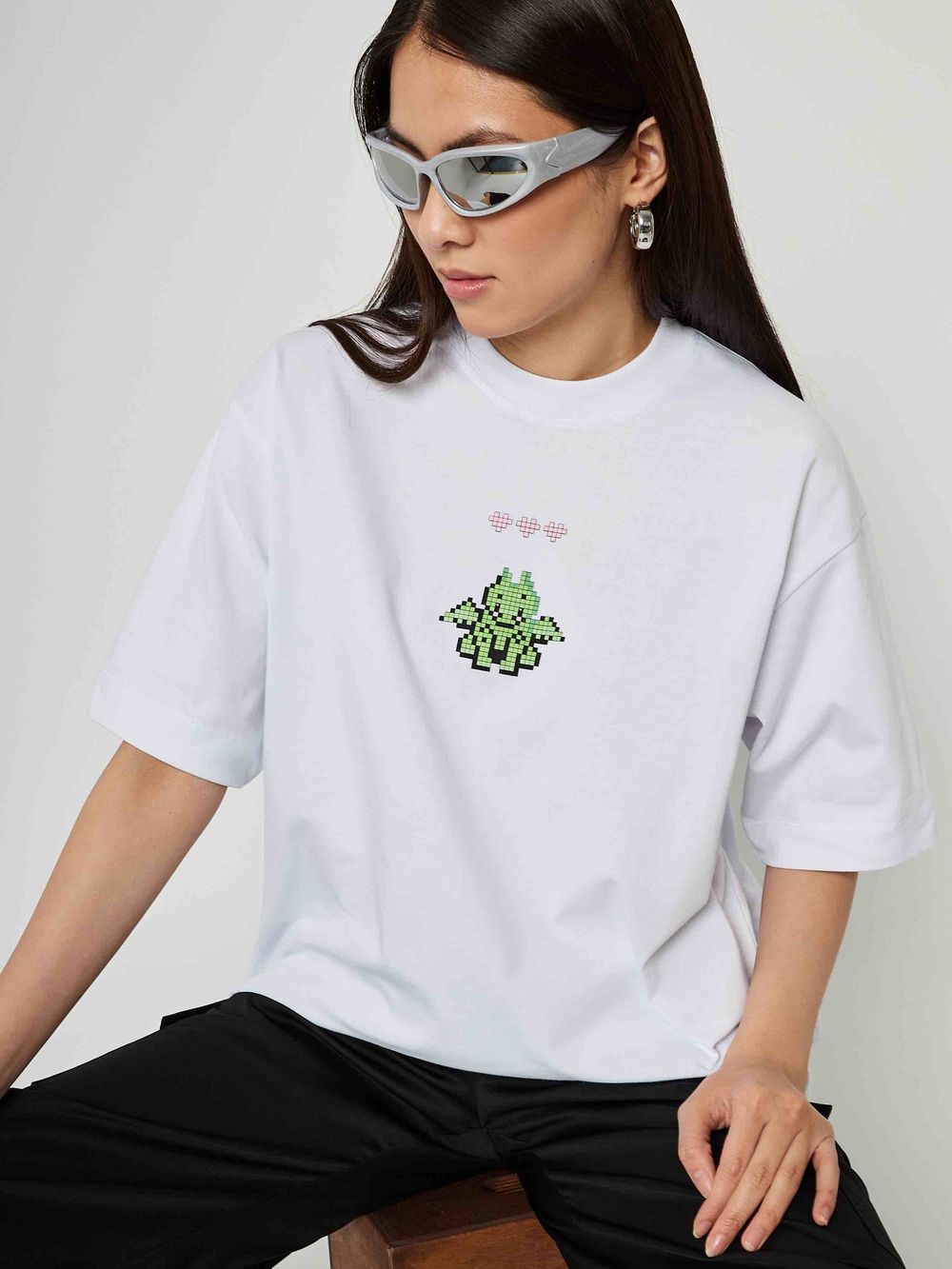 Футболка Toccotwo Tetris dragon silkscreen белая