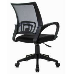 Кресло BRABIX "Fly MG-396", с подлокотниками, сетка, серое/черное, 532085