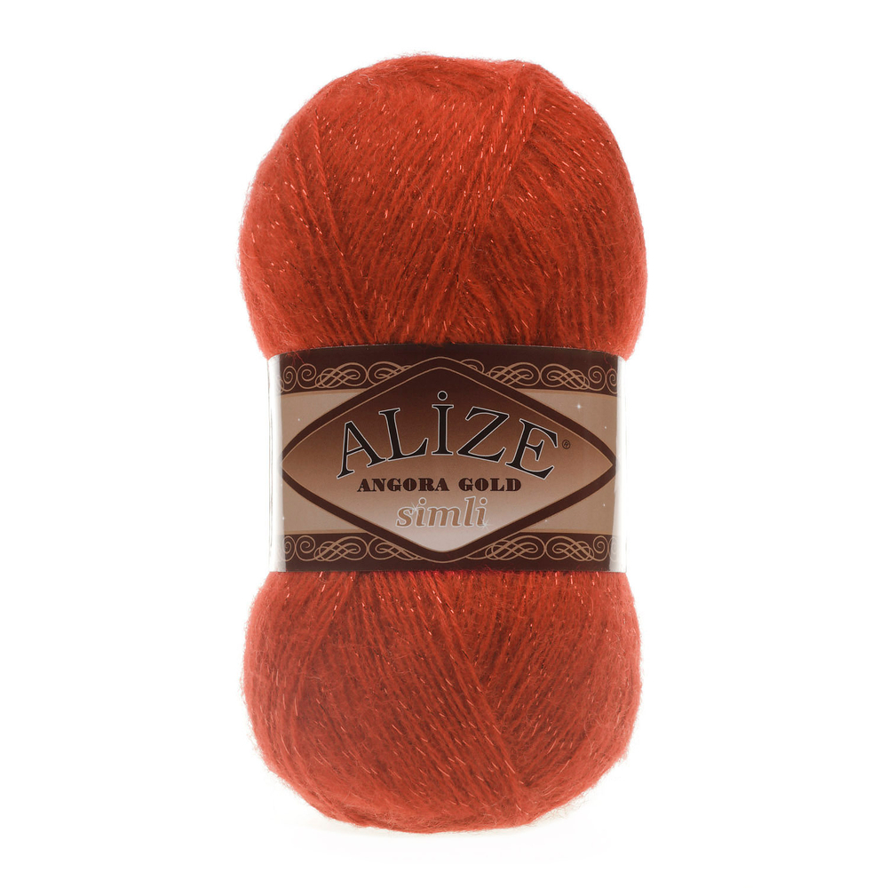 Пряжа Angora Gold Simli, 100 г, 500м, 20%шерcть,75%акрил,5% металлик (цена за 1 шт)