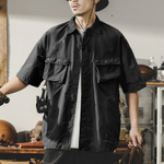 Американская рабочая классическая рубашка с накладными карманами