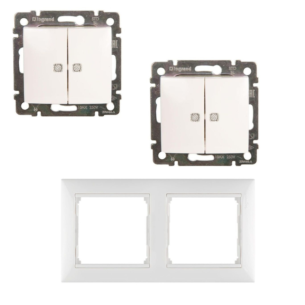 Legrand выключатель 4428 с рамкой 2 белый