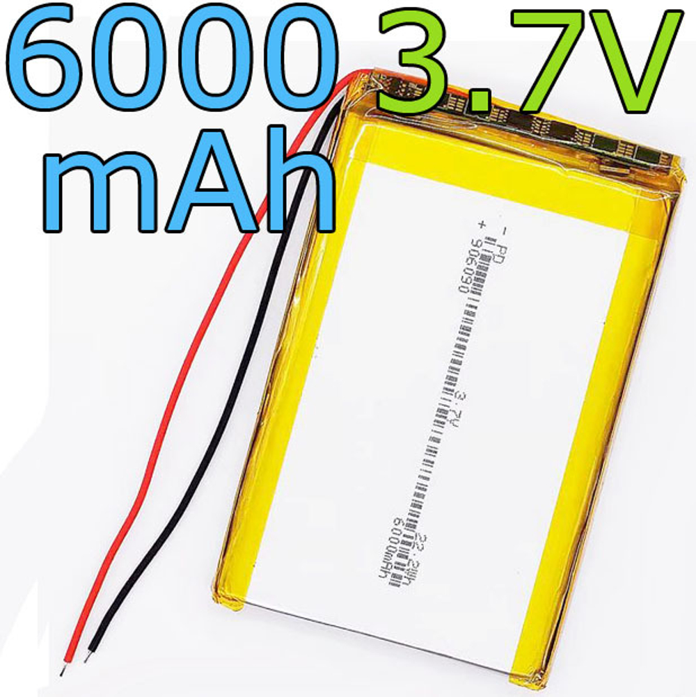 Аккумулятор Li-Po 3.7В-6000мА/906090