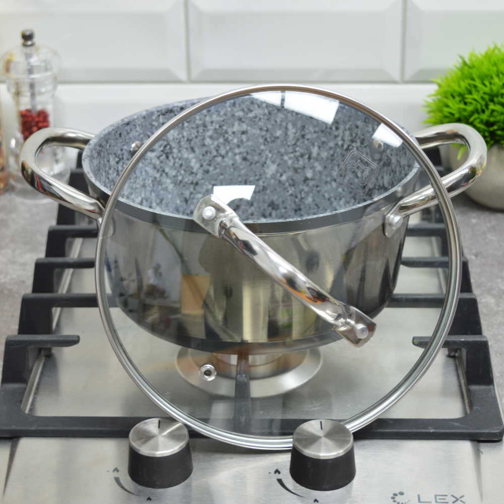 Кастрюля 2,3л с крышкой "MercuryHaus" MC-1772 Silver