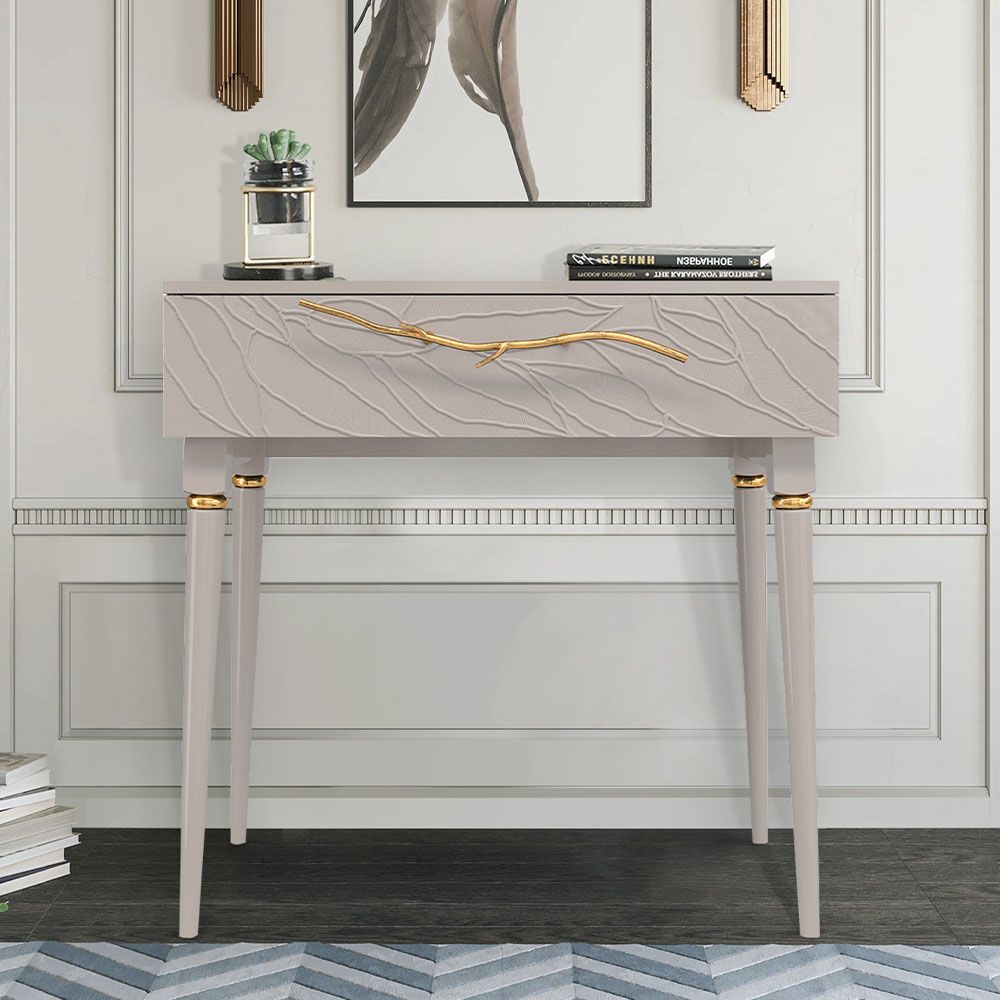 Консоль Арт Колор leaves Классик Голд Серый агат