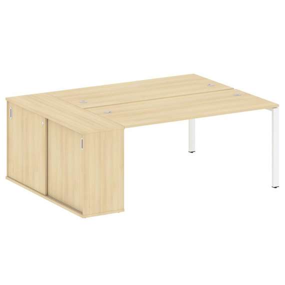 Метал Систем Рабочая станция с шкафом-купе на П-образном м/к БП.РС-СШК-1.4 Т