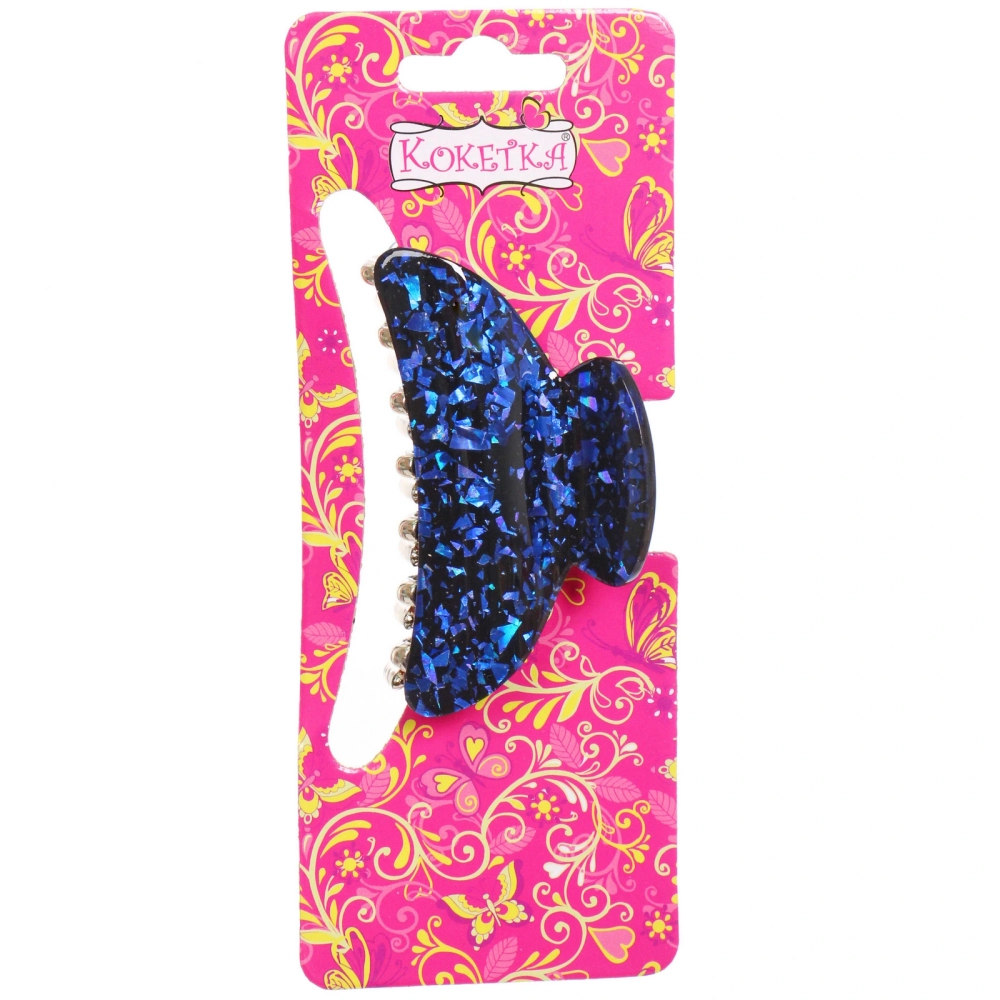 Заколка-краб для волос « ЭЙФОРИЯ», эва, микс 6 цветов, 7см (блистер Кокетка)