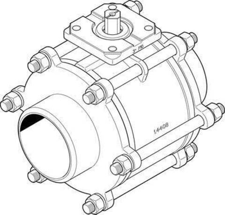 VZBA-4"-WW-63-T-22-F10-V4V4T Шаровой кран
