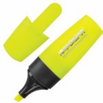 Текстовыделитель ЮНЛАНДИЯ "КЛАССИКА", ЖЕЛТЫЙ, линия 1-5 мм, 151920