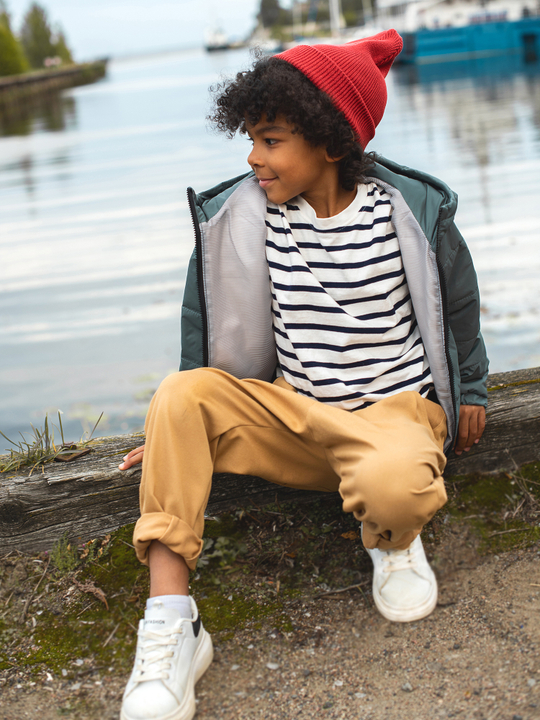 Лёгкая куртка серо-синяя