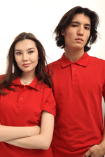 Поло с коротким рукавом 100 % хлопок.