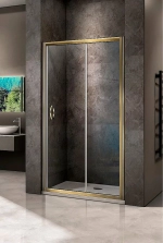 Душевая дверь Good Door JAZZ WTW-130-C-G стекло прозрачное/профиль золото