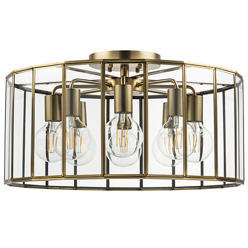 798281 Люстра GENNI 8х40W E27 ЛАТУНЬ/ПРОЗРАЧНЫЙ