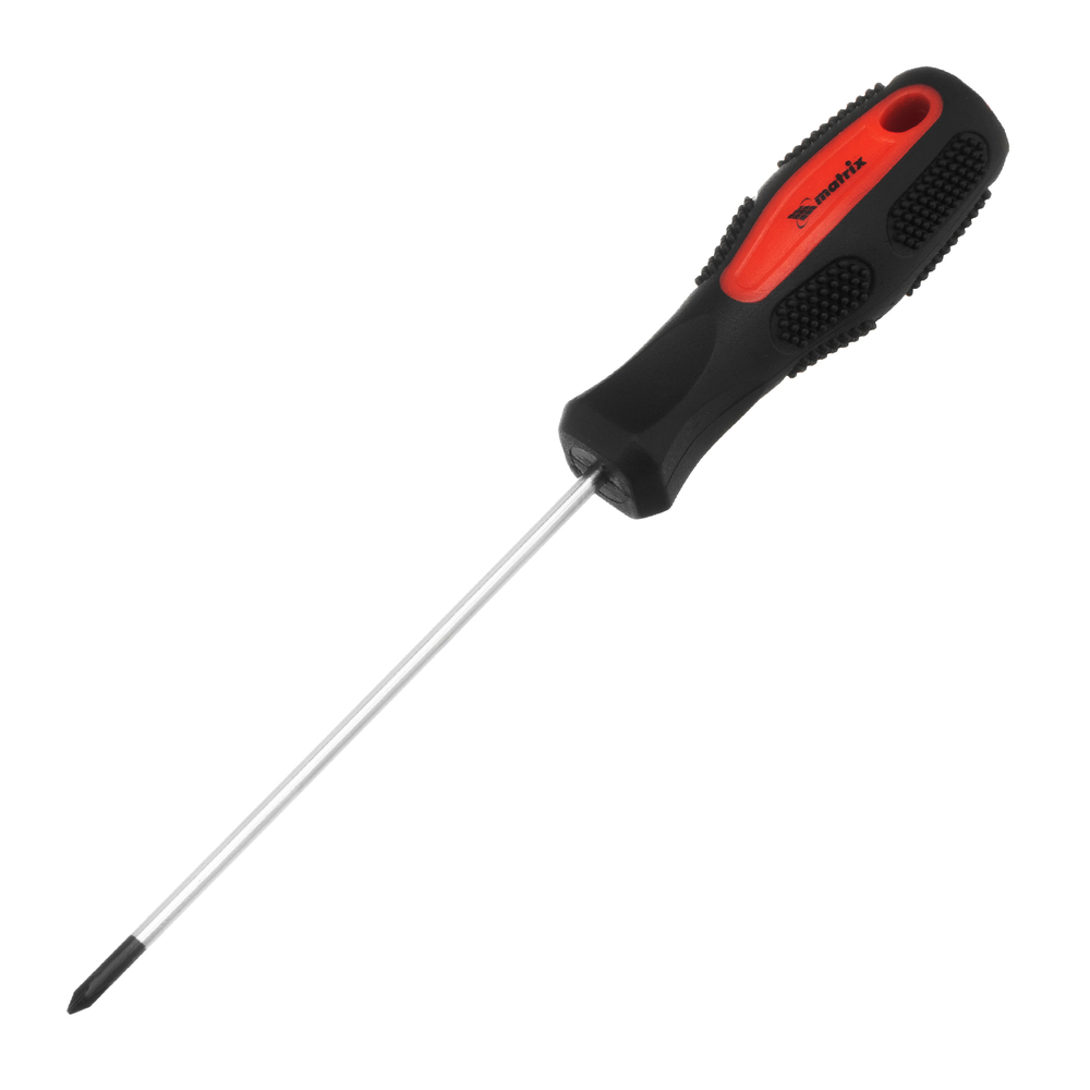 Отвертка Anti-Slip, PH0 х 100 мм, CrV, двухкомпонентная рукоятка Matrix