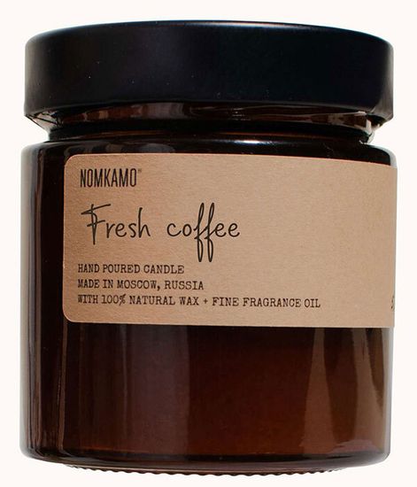 FRESH COFFEE свеча в янтарной банке, Nomkamo