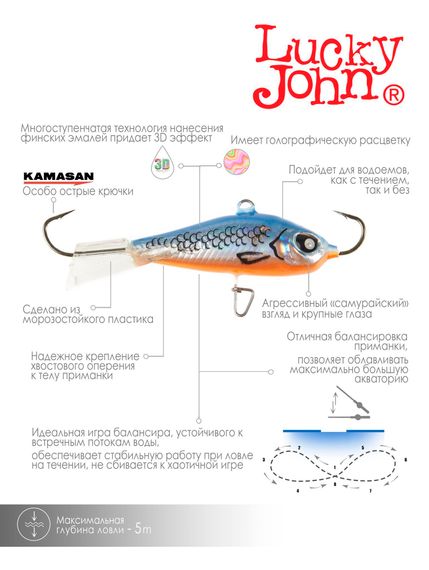 Балансир Lucky John BALTIC 3 25мм/45H