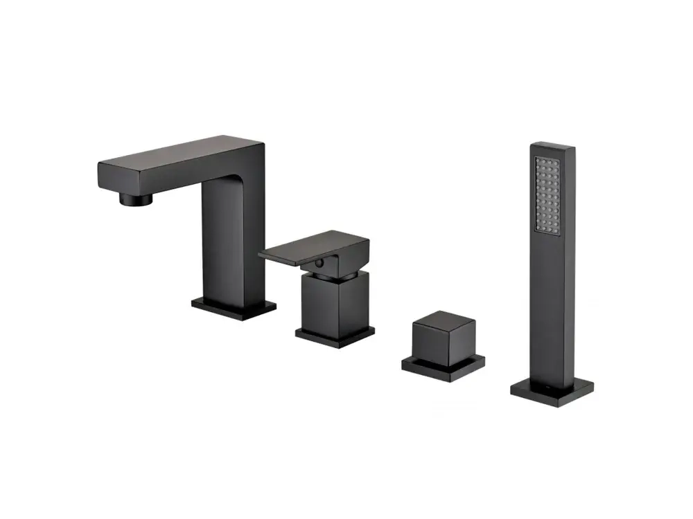 Смеситель на борт ванны RIMERO RM0808BL (Черный матовый)