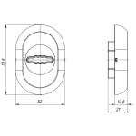 Накладка под сувальдный ключ ESC-13S с автоматическими шторками GP-золото (2шт. в уп.,отгр. по 1 шт)