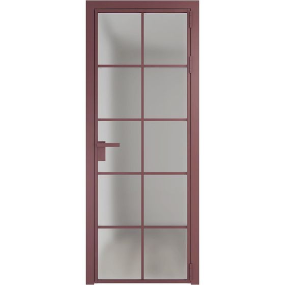 Алюминиевая дверь 4AG красный антрацит остеклённая