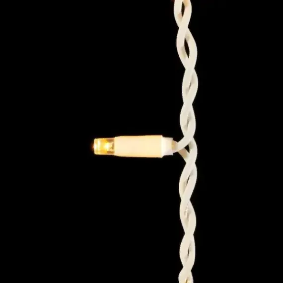 Светодиодная бахрома с колпачком 3,2*0,9 м., 168 теплых белых LED ламп, мерцание, каучуковый белый провод, LTC (LL168BLW-8-2WW)