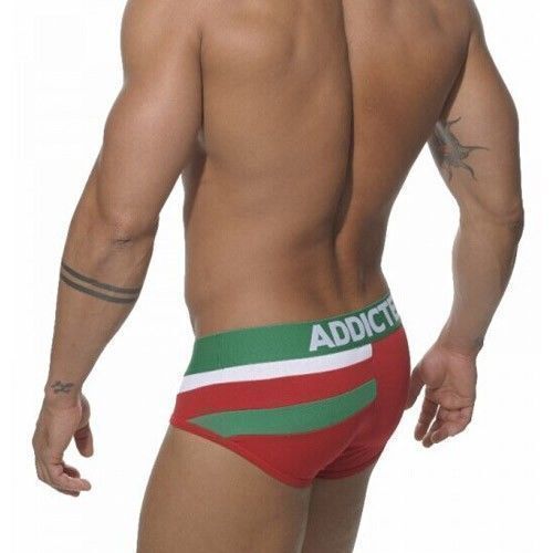 Мужские трусы брифы красные с флагом Италии Addicted World Cup Brief Italy Style