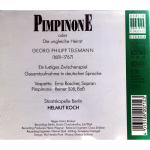 Erna Roscher, Reiner Zus, Staatskapelle Berlin, Helmut Koch / Georg Philipp Telemann: Pimpinone Oder Die Ungleiche Heirat (CD)