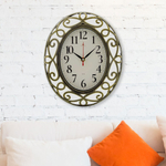 Часы настенные овальные 31*26см "Классика", корпус черный с золотом