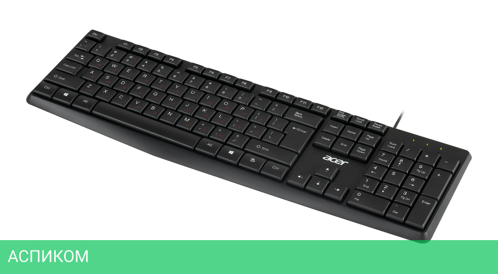 Клавиатура Acer OKW121 черный (ZL.KBDEE.00B)