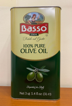 Оливковое масло BASSO (Pure) 3 литра в жестяной банке-канистре Италия
