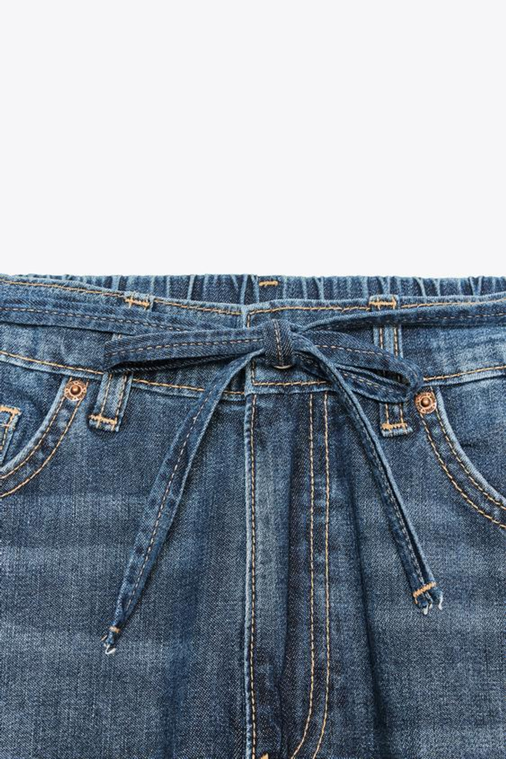 ZARA ДЖИНСЫ TRF RELAXED FIT СО СРЕДНЕЙ ПОСАДКОЙ, МОРСКОЙ СИНИЙ