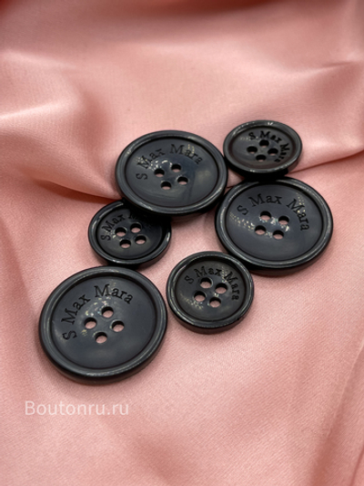 Пуговицы МаксМ. на прокол черные