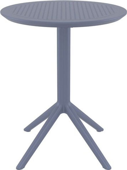 Стол пластиковый складной Siesta Contract Sky Folding Table Ø60, темно-серый