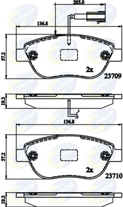 COMLINE - CBP12140-CML - Brake Pad Set, disc brake