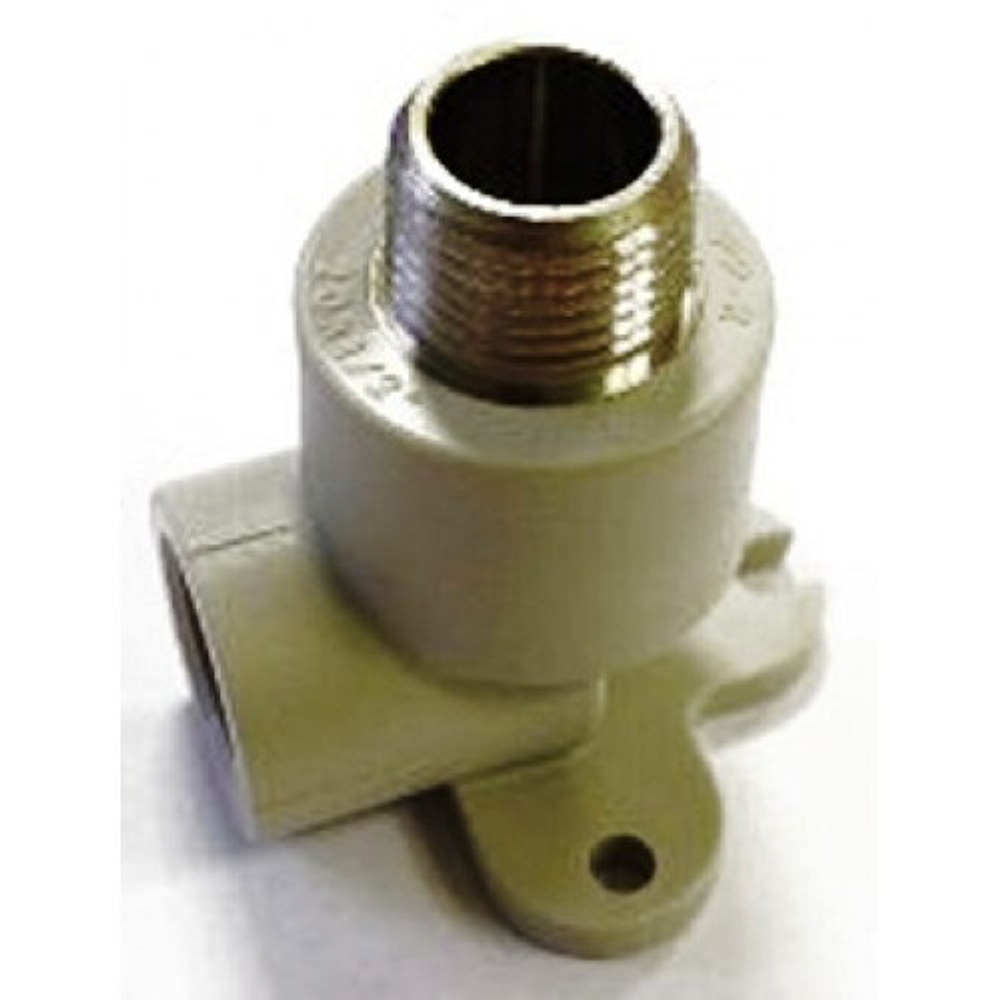 Угольник с креплением 20*1/2" нар.р серый.