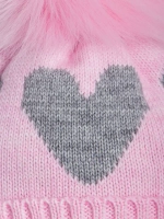 Шапка для девочки зимняя вязаная с помпоном