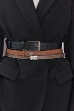 ТОНКИЙ РЕМЕНЬ С ЗАМОЧКОМ TAUPE|NUDE