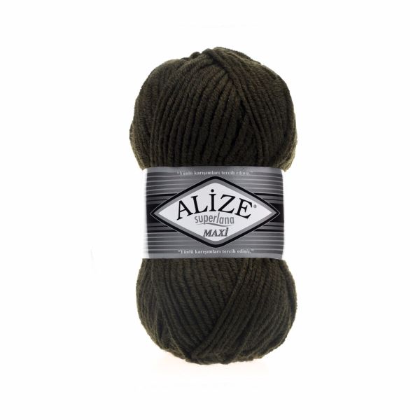 Пряжа Alize (Ализе) Superlana Maxi / уп.5 мот. по 100 г, 100м, 241 темно-зеленый A