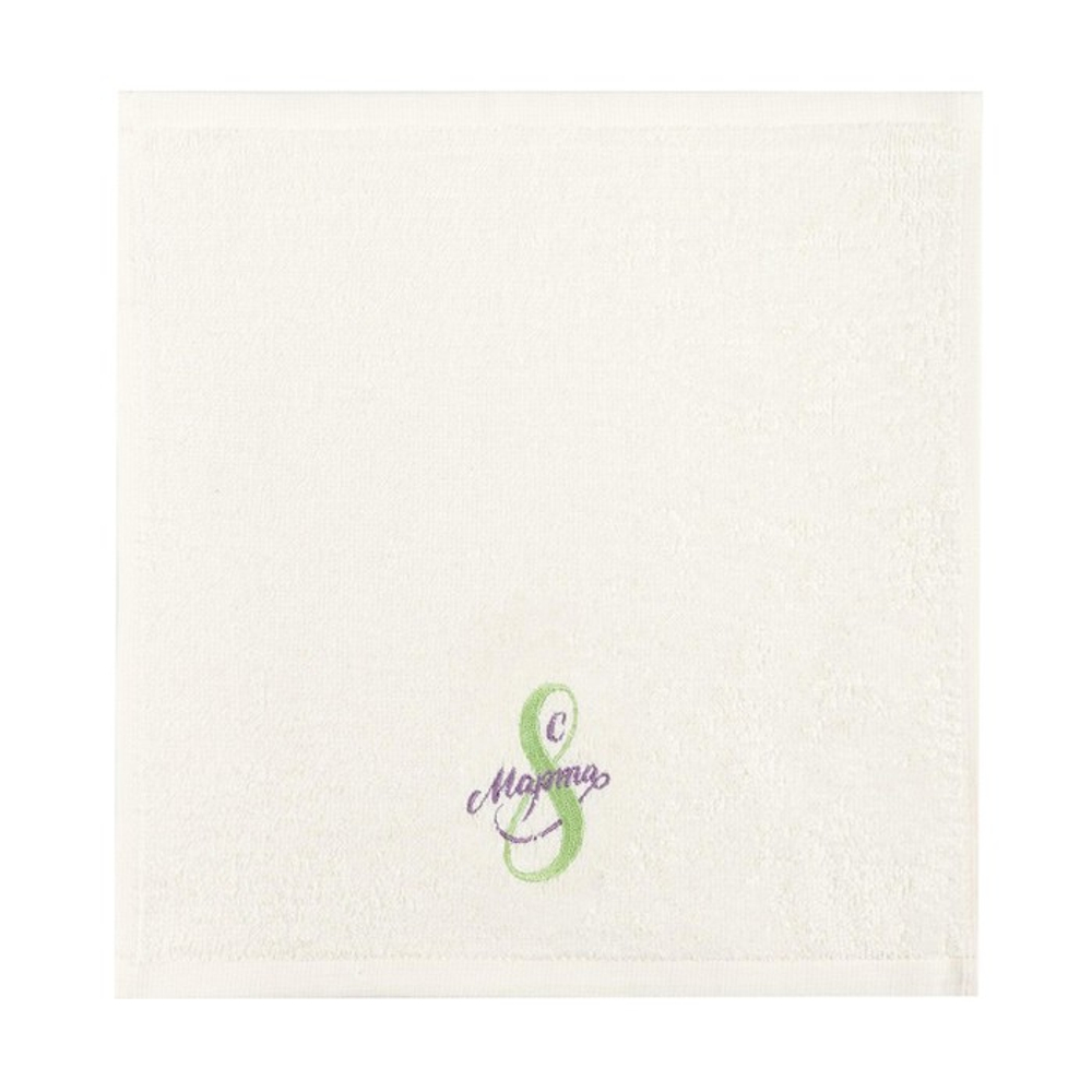 Набор полотенец «8 Марта» 30×30 см-3 шт., 100% хлопок 340 г/м²