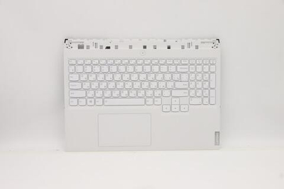 Верхняя панель с клавиатурой (топкейс) для ноутбука Lenovo Legion 5 Pro-16ACH6. раскладка - русская, без подсветки, белая (5CB1C93583), оригинал