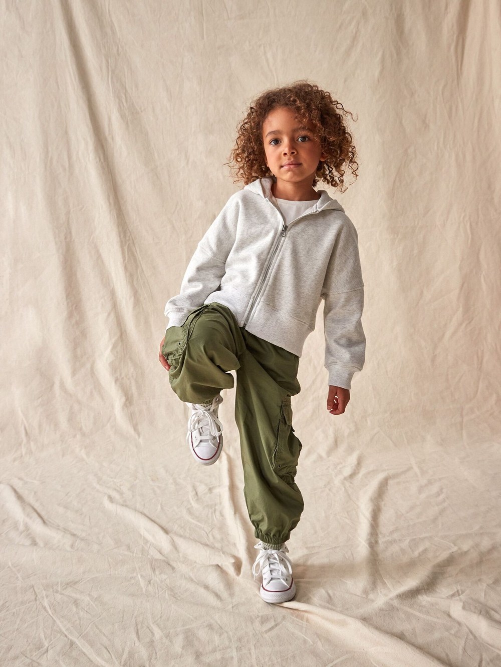 Брюки карго для девочки Next 888-083, Хаки