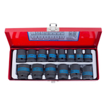 Набор ударных торцевых головок 1/2", шестигранные, 10-27 мм, 14 предметов KING TONY 4414MP