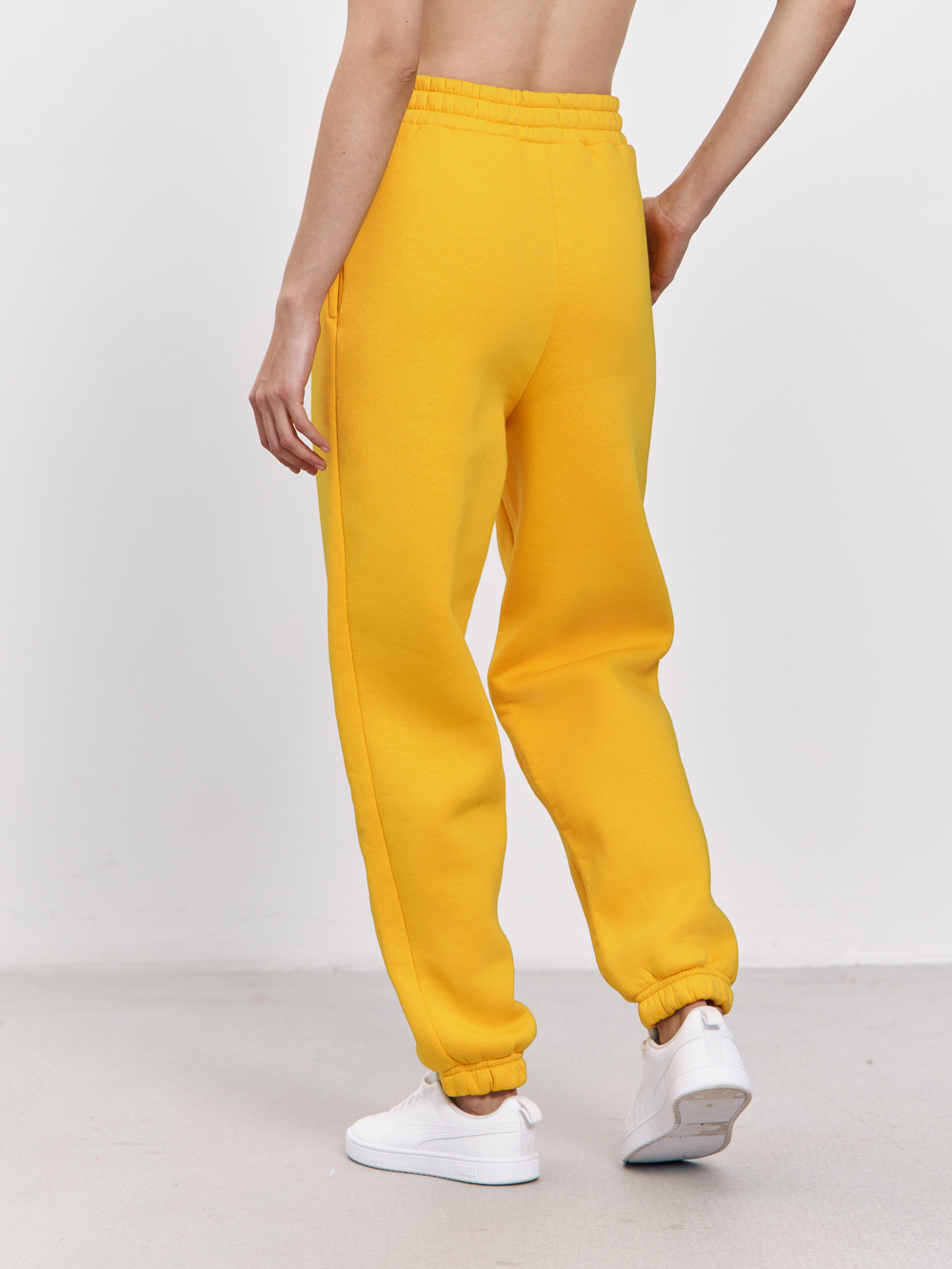 Брюки женские с начесом (желтый)