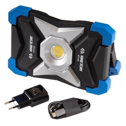 Цена на KING TONY (9TA48A) Фонарь-прожектор светодиодный, 1 элемент, Li-Ion, 7,4 В